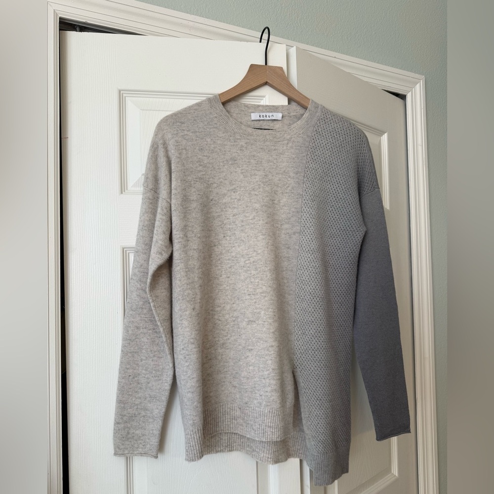 Kokun gray ombré cashmere sweater